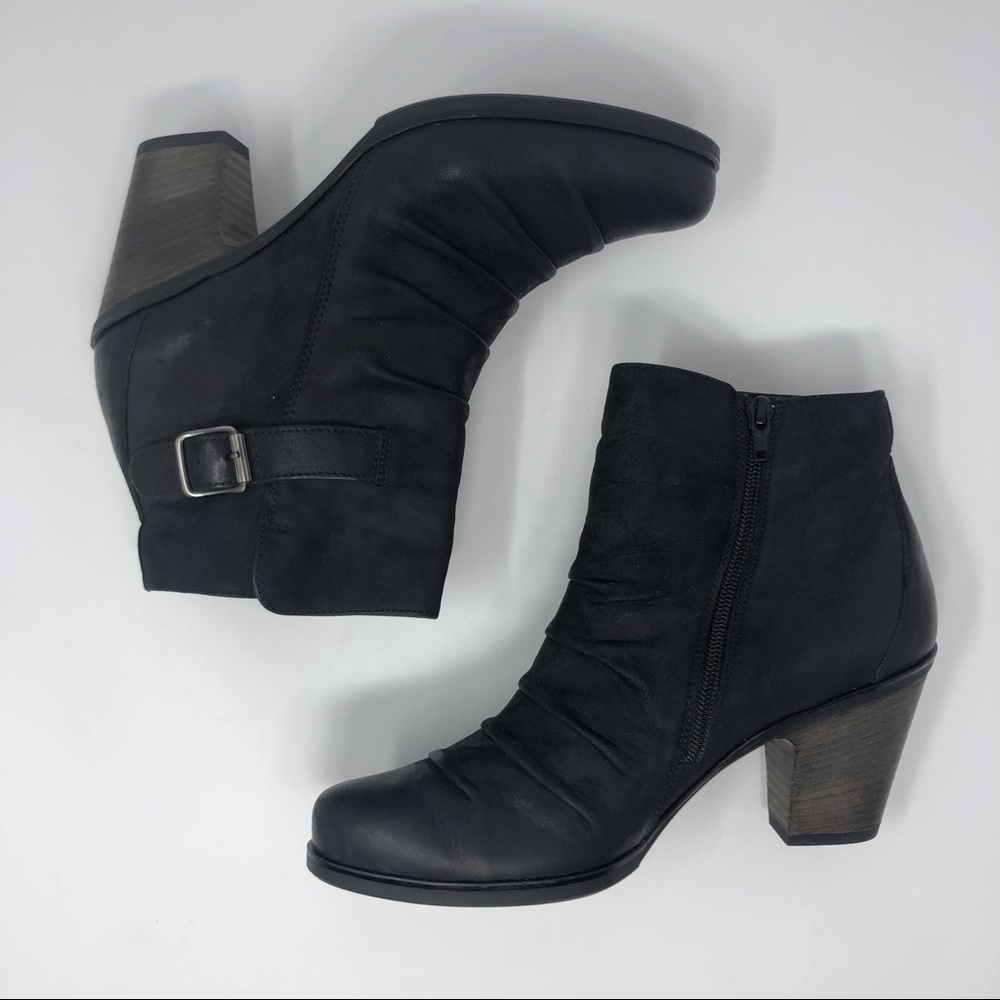 Paul Green Blk Leather Chelsea Boot PG Sz 5.5 US 8